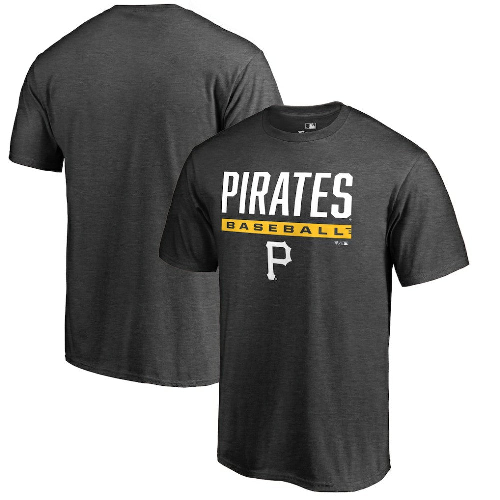 Pittsburgh Pirates Win Stripe T-Shirt - Ash T-shirts