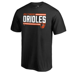 Baltimore Orioles Onside Stripe T-Shirt - Black T-shirts