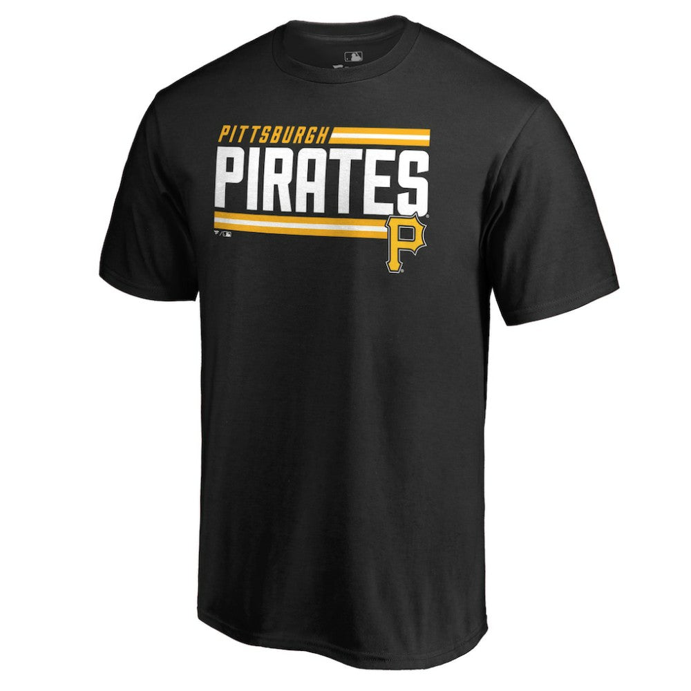Pittsburgh Pirates Onside Stripe T-Shirt - Black T-shirts