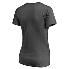 Chicago Cubs Women's Charcoal Stack V-Neck T-Shirt - Ash T-shirts