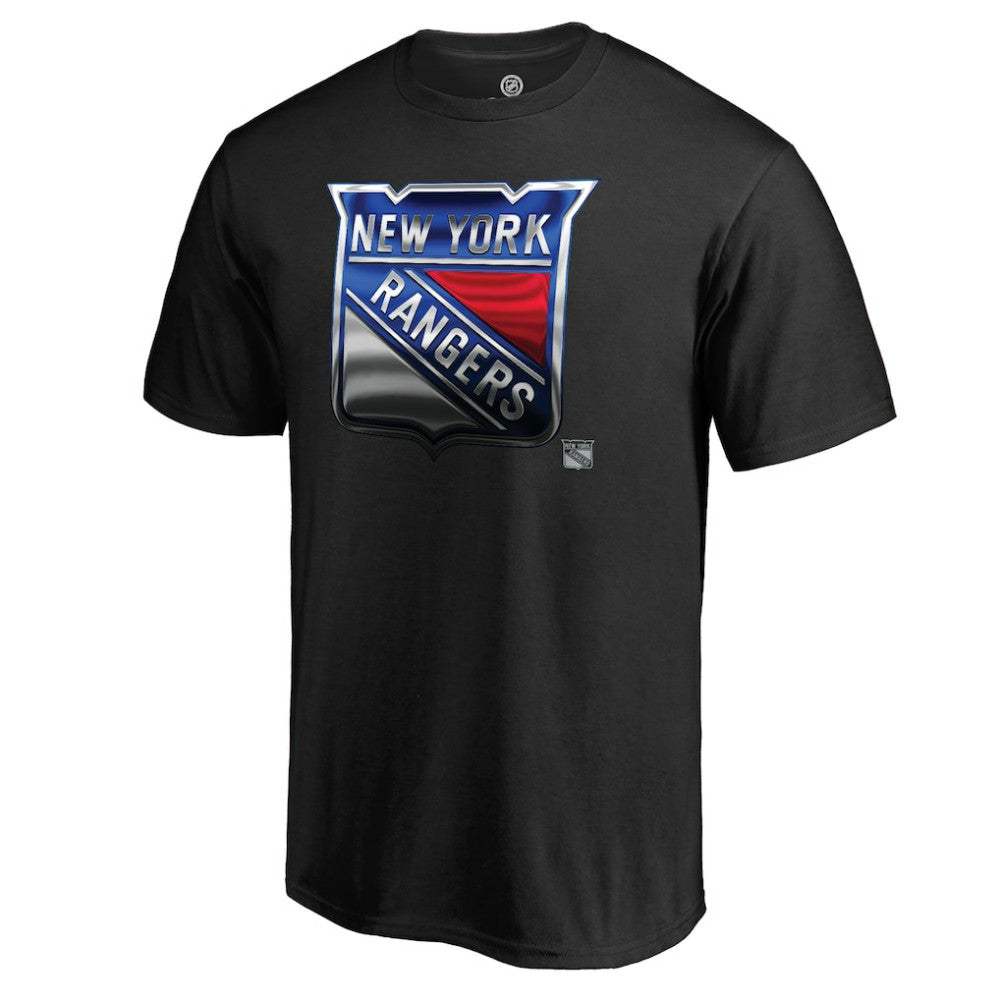 New York Rangers Personalized Midnight Mascot T-Shirt - Black | US 3025235