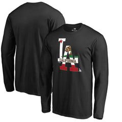 Los Angeles Dodgers Hometown Collection Cali Flag Long Sleeve T-Shirt - Black T-shirts
