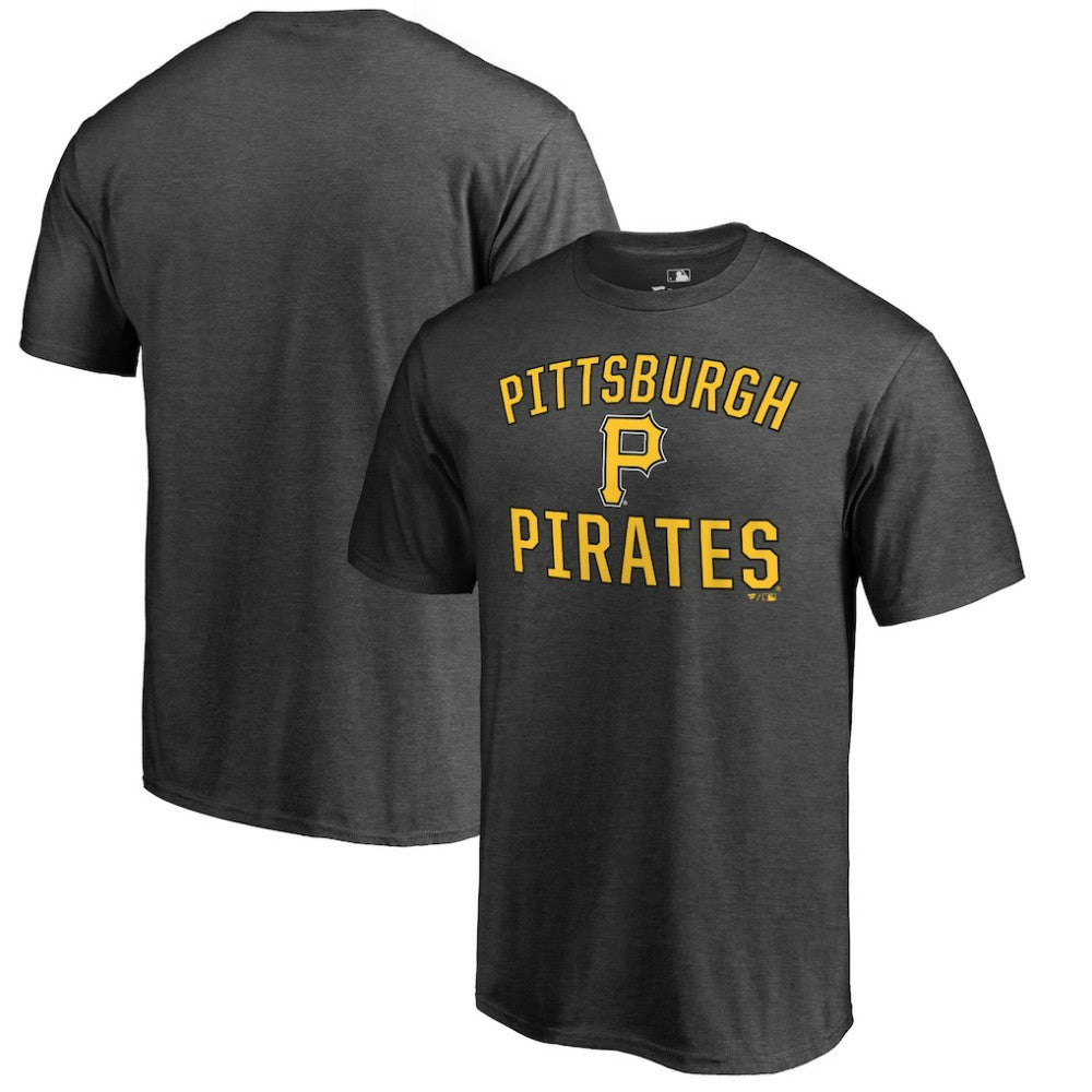 Pittsburgh Pirates Core Basics Victory Arch T-Shirt - Heathered Gray T-shirts
