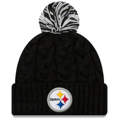 Pittsburgh Steelers New Era Women's Cozy Cable Cuffed Knit Hat - Black Hats