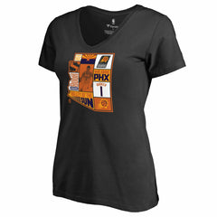 Devin Booker Phoenix Suns Women's Player State V-Neck T-Shirt Black