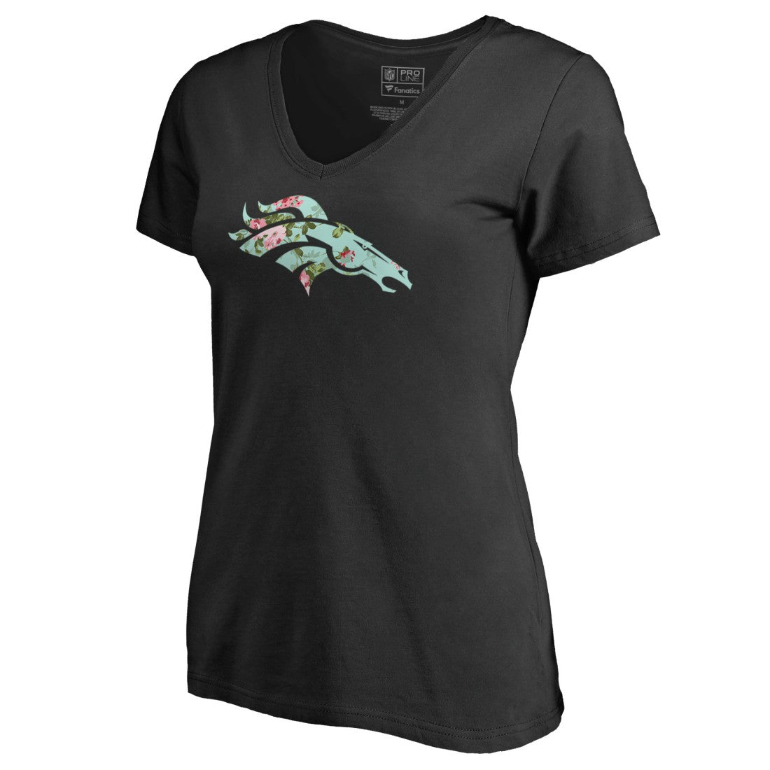 Denver Broncos Women's Lovely V-Neck T-Shirt - Black T-shirts