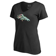 Denver Broncos Women's Lovely V-Neck T-Shirt - Black T-shirts