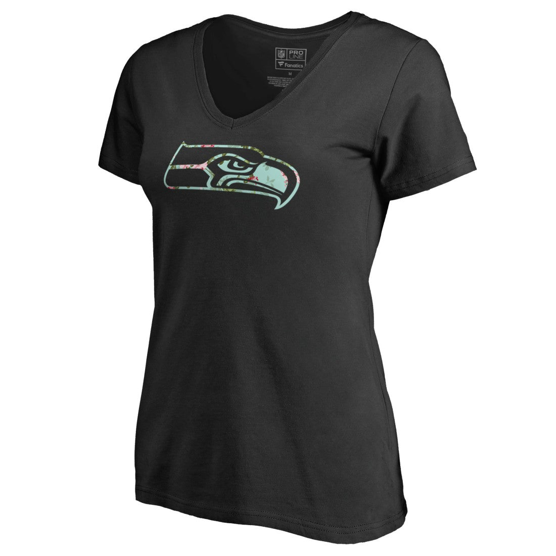 Seattle Seahawks Women's Lovely V-Neck T-Shirt - Black T-shirts