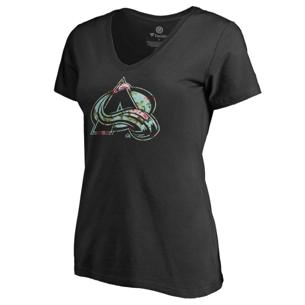 Colorado Avalanche Women's Lovely V-Neck T-Shirt - Black | US 3074443