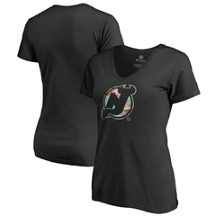 New Jersey Devils Women's Lovely V-Neck T-Shirt - Black | US 3074454