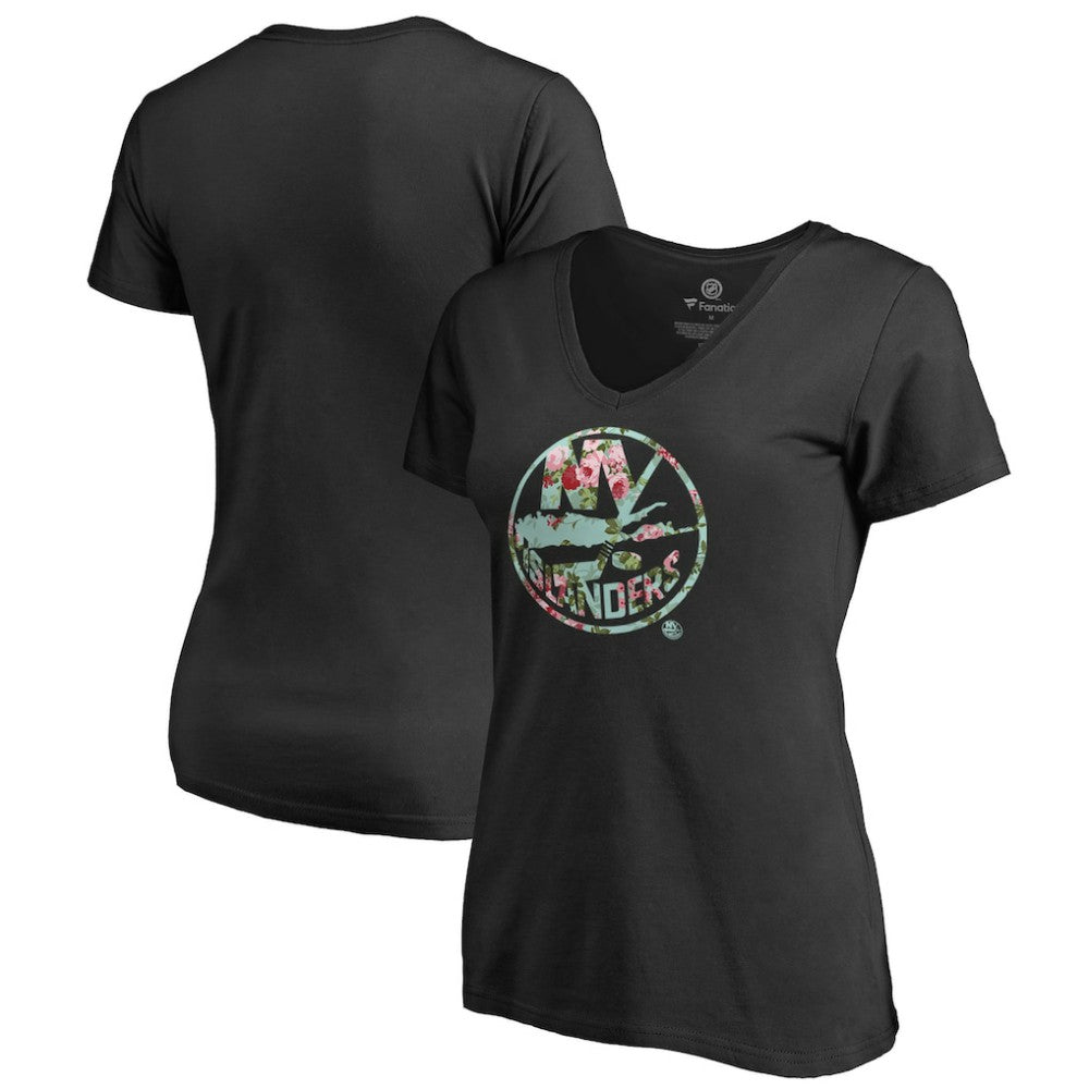New York Islanders Women's Lovely V-Neck T-Shirt - Black | US 3074455