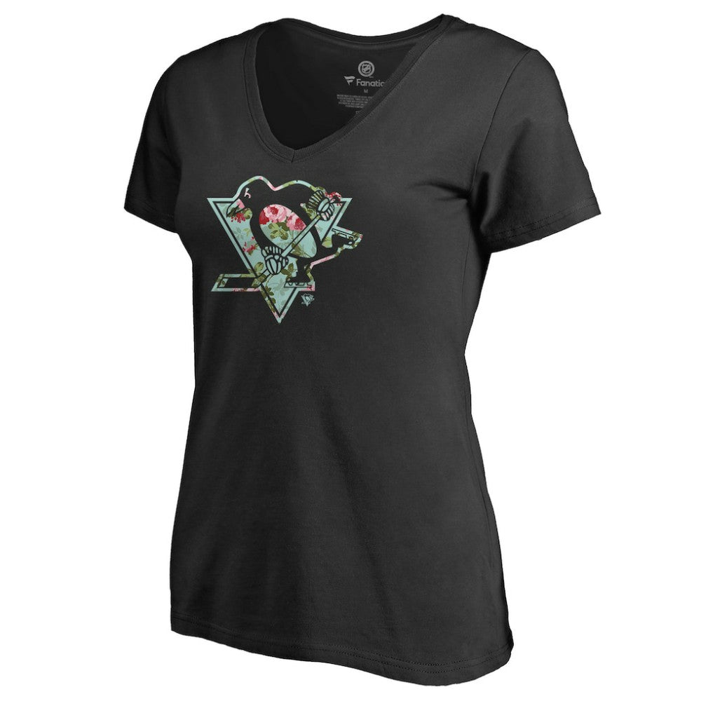 Pittsburgh Penguins Women's Lovely V-Neck T-Shirt - Black | US 3074459