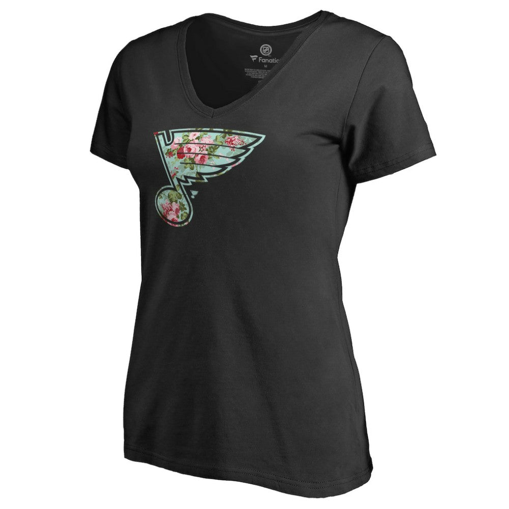 St. Louis Blues Women's Lovely V-Neck T-Shirt - Black | US 3074461