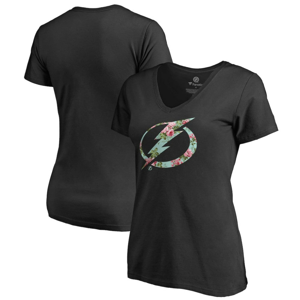 Tampa Bay Lightning Women's Lovely V-Neck T-Shirt - Black | US 3074462