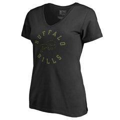 Buffalo Bills Women's Camo Collection Liberty V-Neck T-Shirt - Black T-shirts