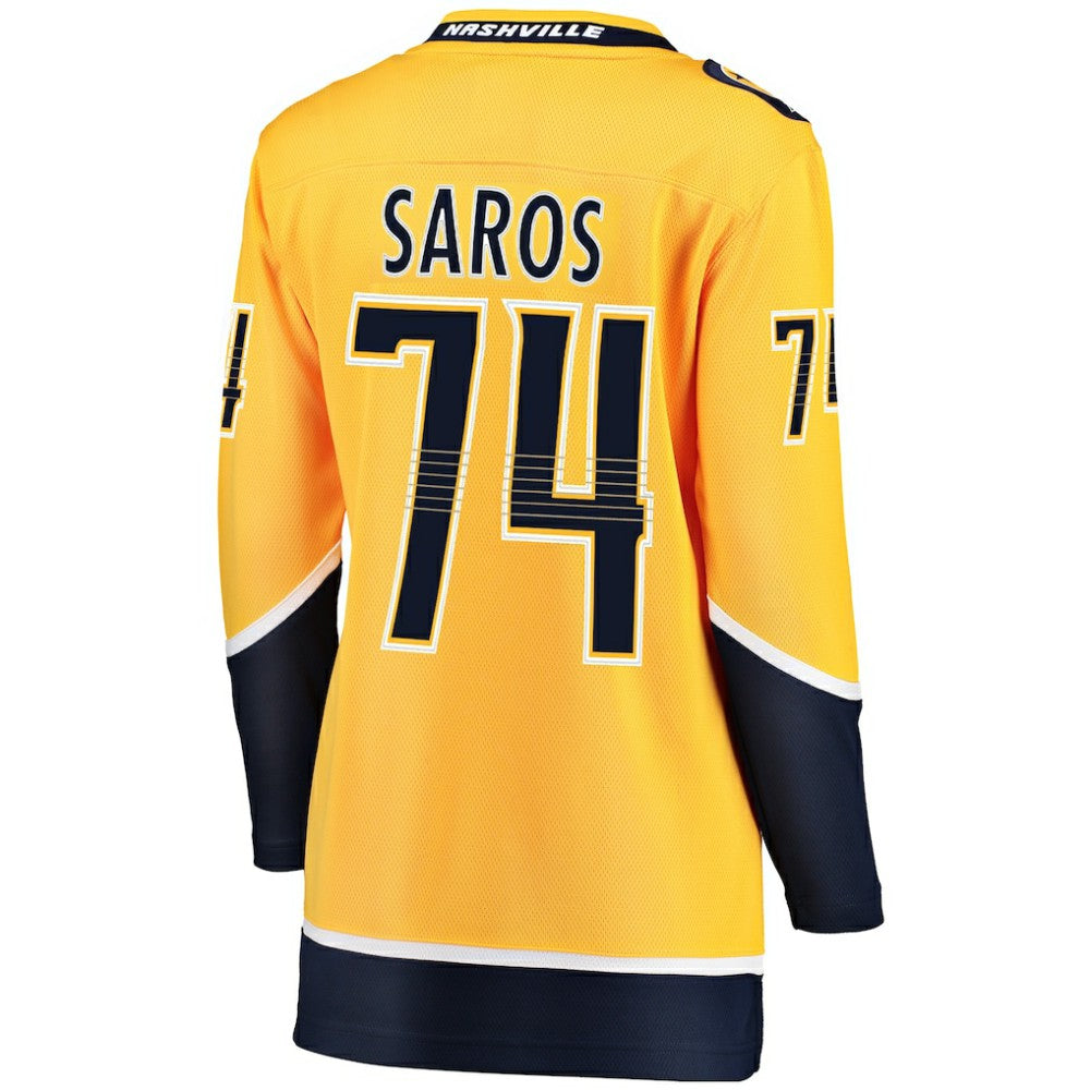 Juuse Saros Nashville Predators Fanatics Women's Breakaway Player Jersey - Gold | US 3078621