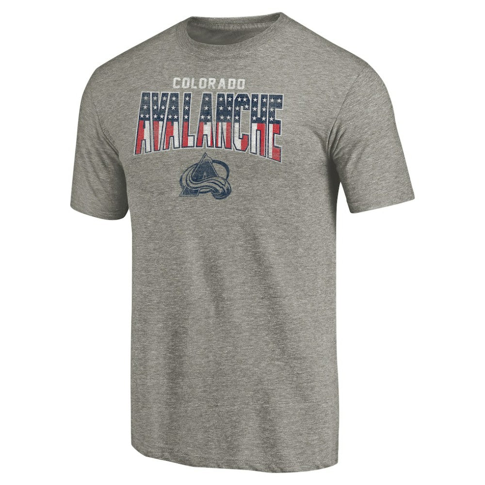 Colorado Avalanche Freedom Tri-Blend T-Shirt - Heathered Gray | US 3078682
