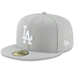 Los Angeles Dodgers New Era Fashion Color Basic 59FIFTY Fitted Hat - Gray Hats