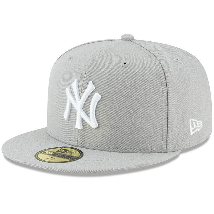 New York Yankees New Era Fashion Color Basic 59FIFTY Fitted Hat - Gray Hats