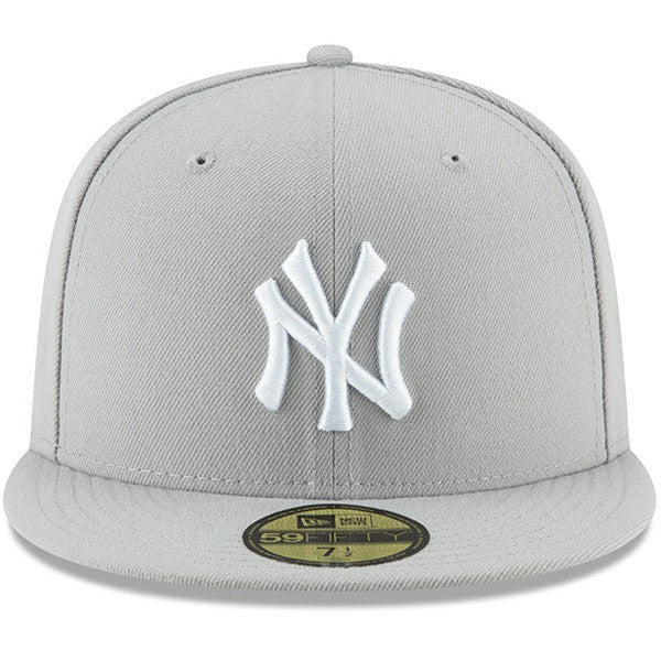 New York Yankees New Era Fashion Color Basic 59FIFTY Fitted Hat - Gray Hats