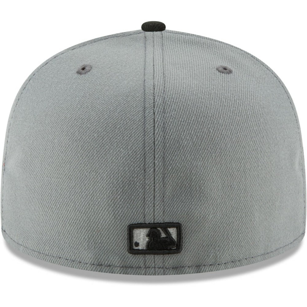 Atlanta Braves New Era Two-Tone 59FIFTY Fitted Hat - Gray/Black Hats