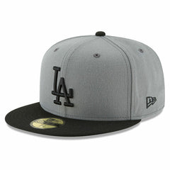 Los Angeles Dodgers New Era Two-Tone 59FIFTY Fitted Hat - Gray/Black Hats
