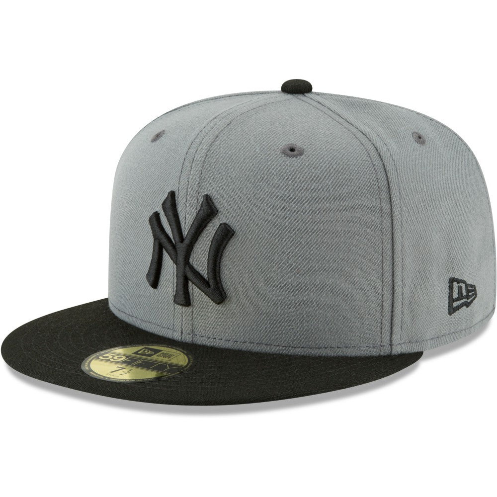 New York Yankees New Era Two-Tone 59FIFTY Fitted Hat - Gray/Black Hats