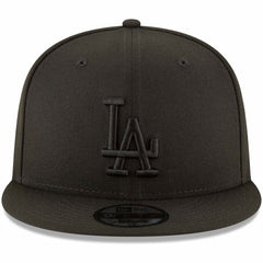 Los Angeles Dodgers New Era Black on Black 9FIFTY Team Snapback Adjustable Hat - Black Hats