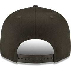 Cincinnati Reds New Era Black on Black 9FIFTY Team Snapback Adjustable Hat - Black Hats