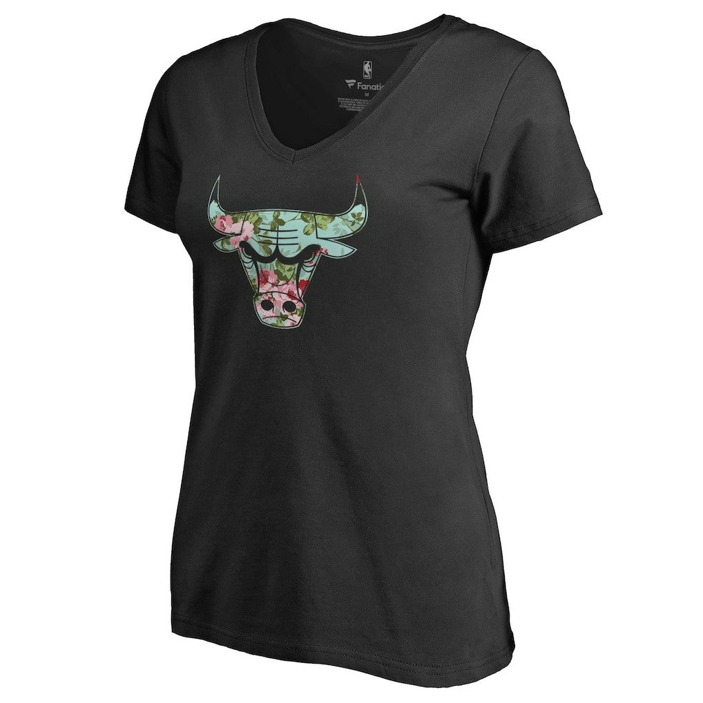 Chicago Bulls Lovely V-Neck T-Shirt Black