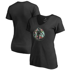 Dallas Mavericks Lovely V-Neck T-Shirt Black