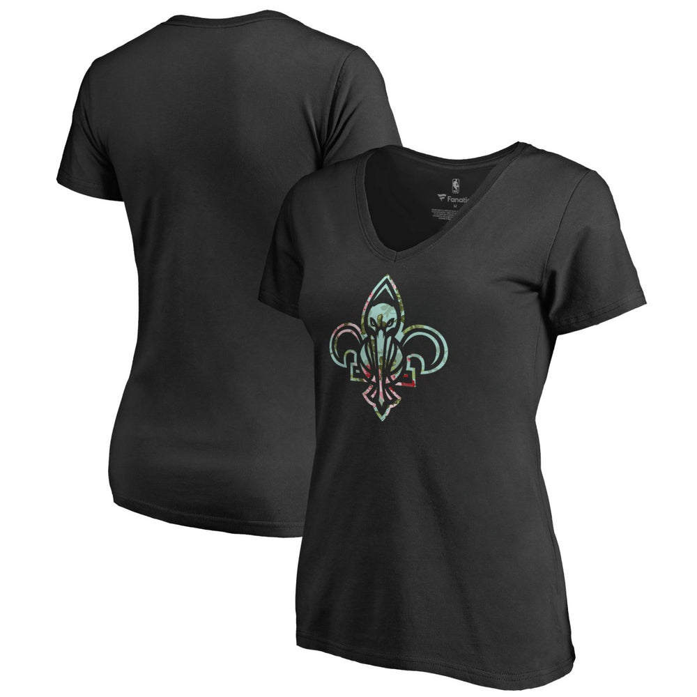 New Orleans Pelicans Lovely V-Neck T-Shirt Black