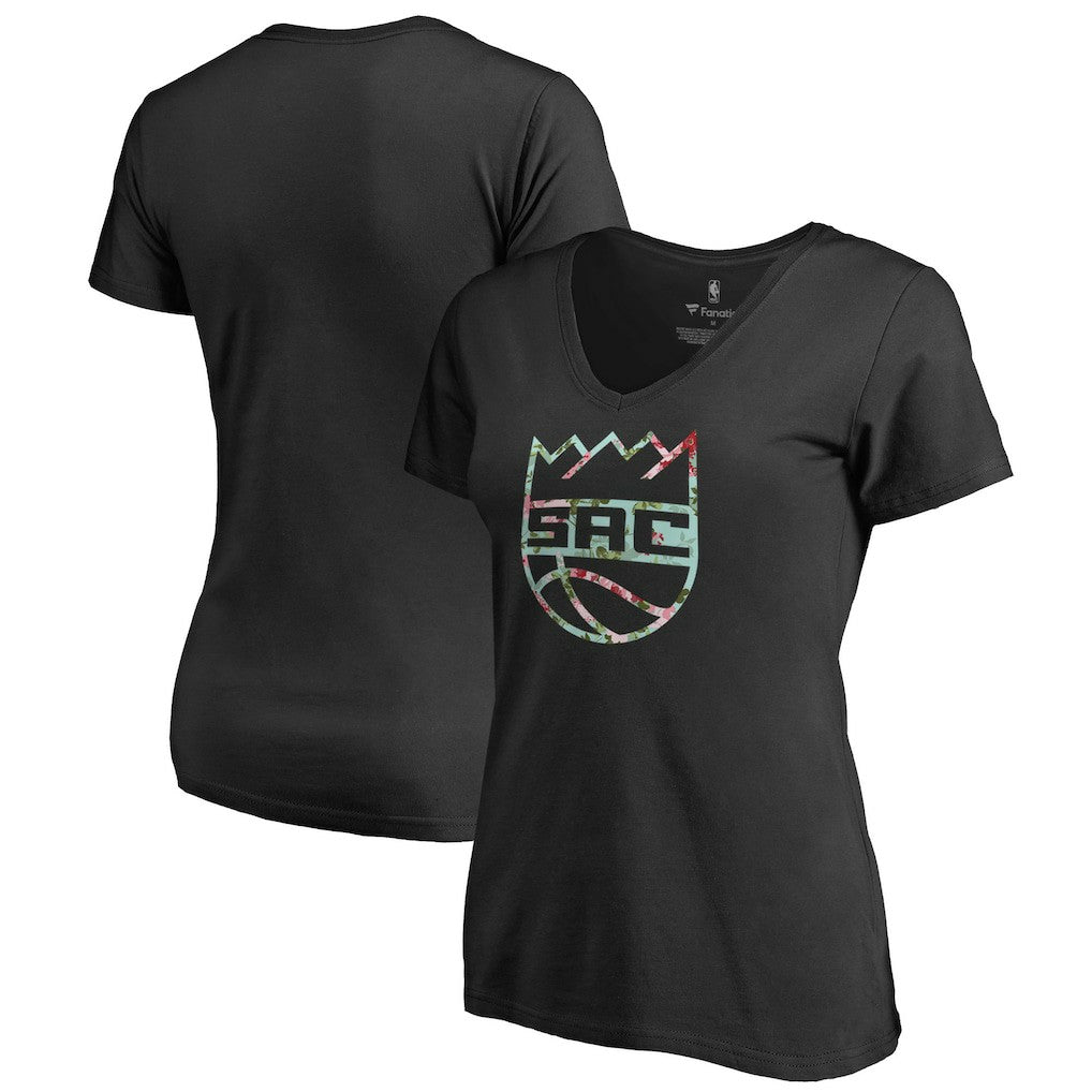 Sacramento Kings Lovely V-Neck T-Shirt Black