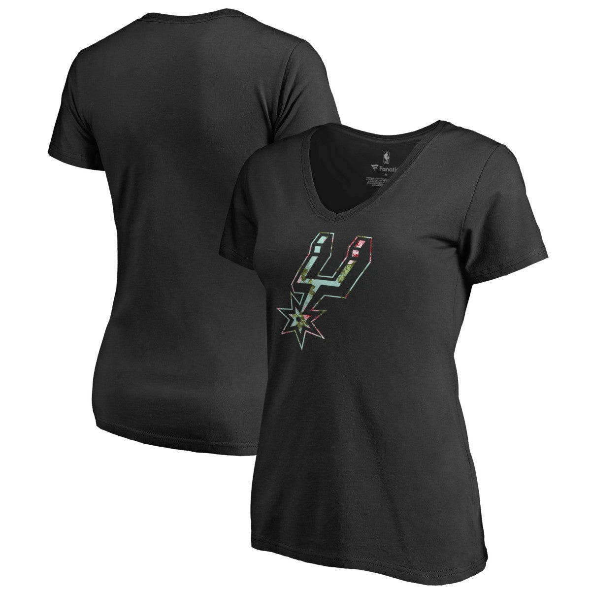 San Antonio Spurs Lovely V-Neck T-Shirt Black