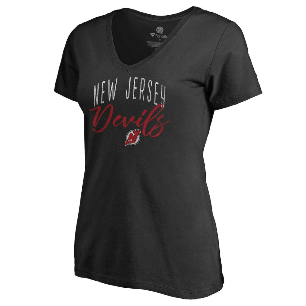 New Jersey Devils Women's Graceful V-Neck T-Shirt - Black | US 3088746