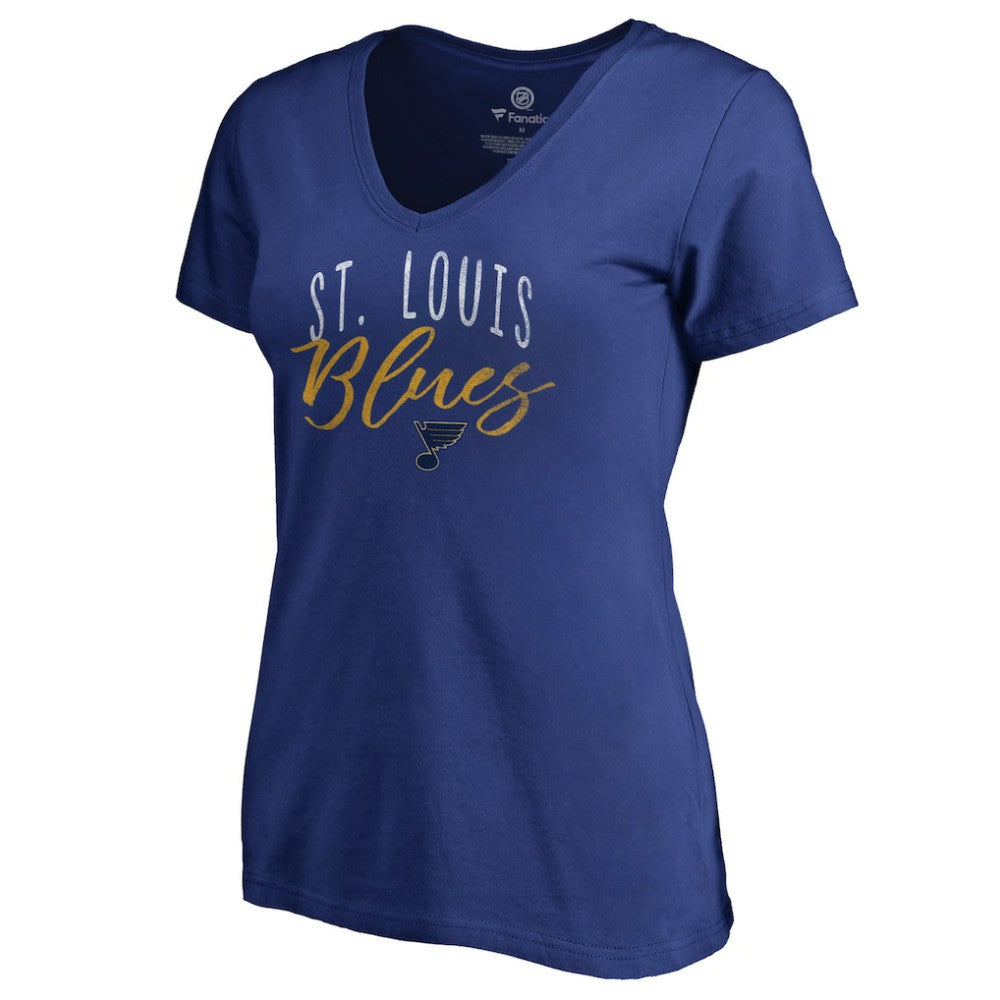 St. Louis Blues Women's Graceful V-Neck T-Shirt - Blue | US 3088753