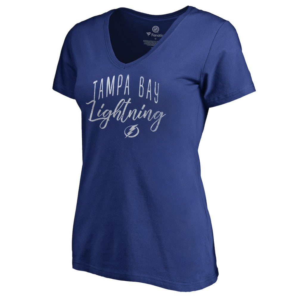 Tampa Bay Lightning Women's Graceful V-Neck T-Shirt - Blue | US 3088754