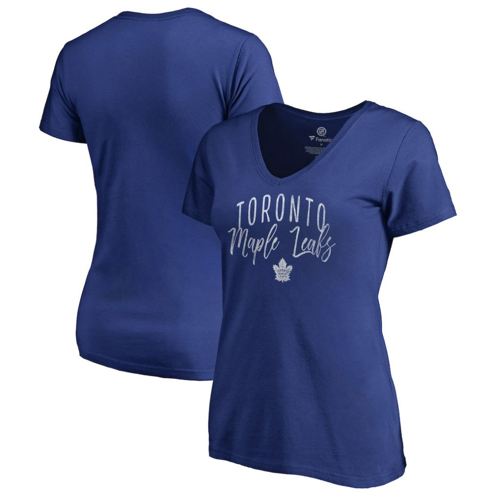 Toronto Maple Leafs Women's Graceful V-Neck T-Shirt - Blue | US 3088755