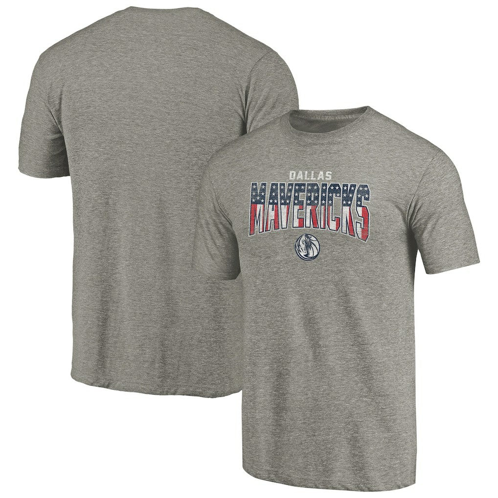 Dallas Mavericks Freedom Tri-Blend T-Shirt Gray outlet