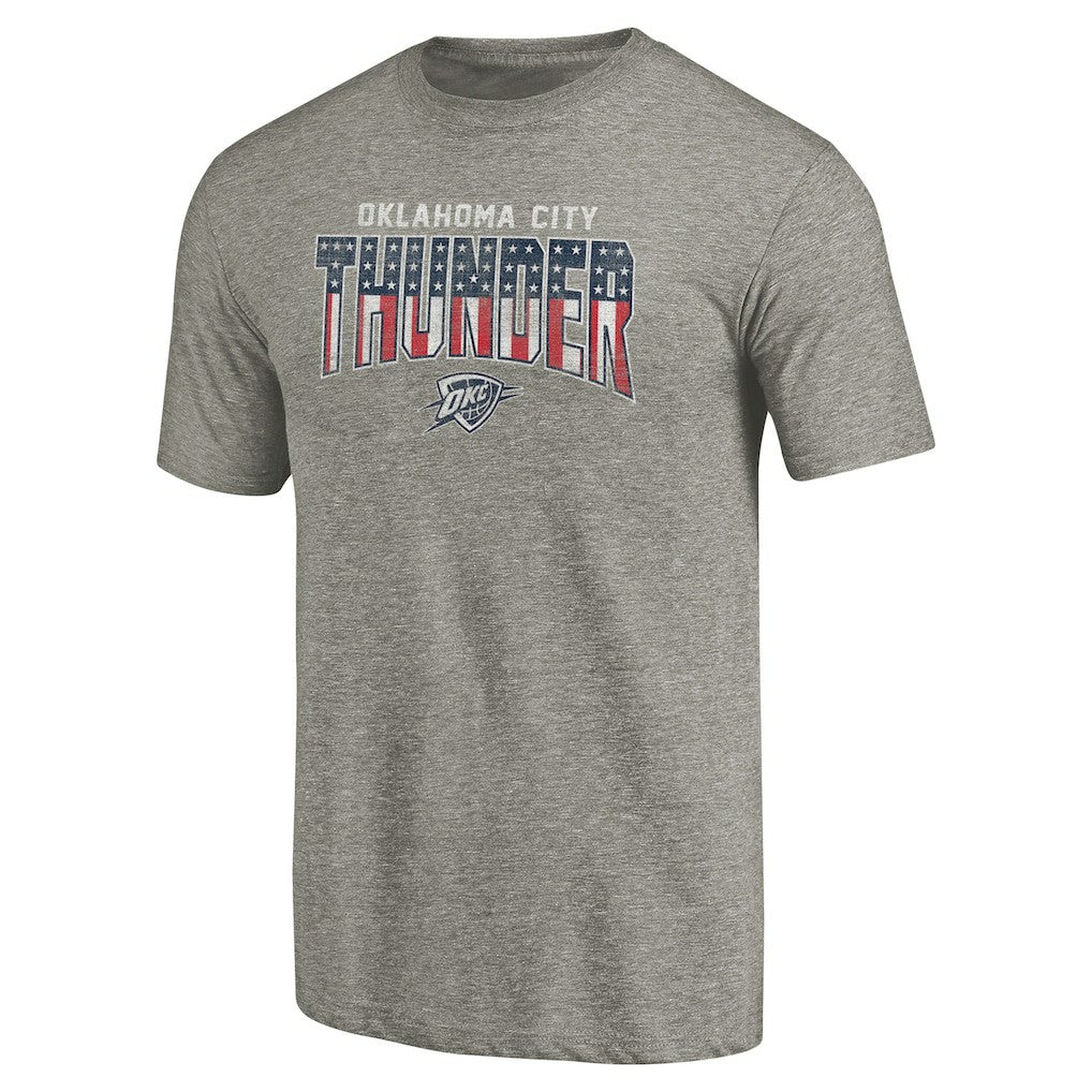 Oklahoma City Thunder Freedom Tri-Blend T-Shirt Gray