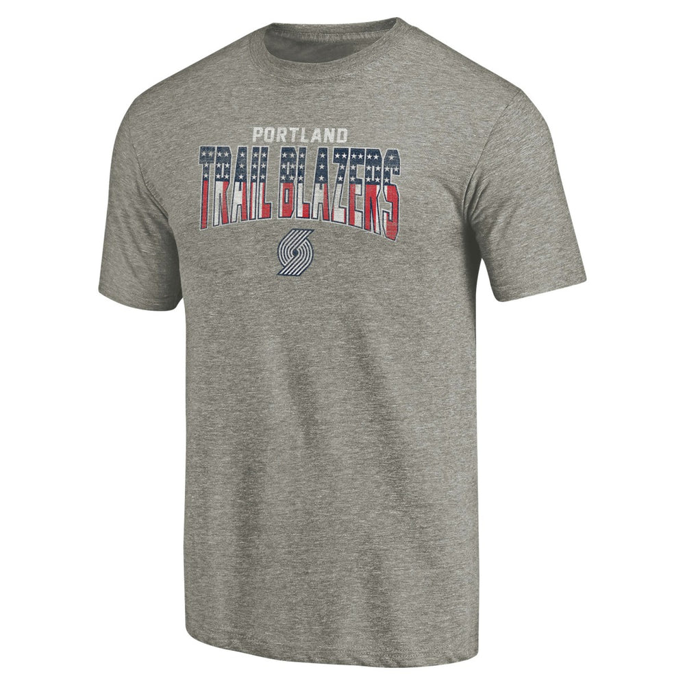 Portland Trail Blazers Freedom Tri-Blend T-Shirt Gray outlet