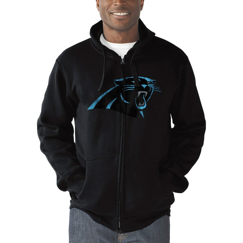 Carolina Panthers G-III Sports by Carl Banks Primary Logo Full-Zip Hoodie - Black Hoodies