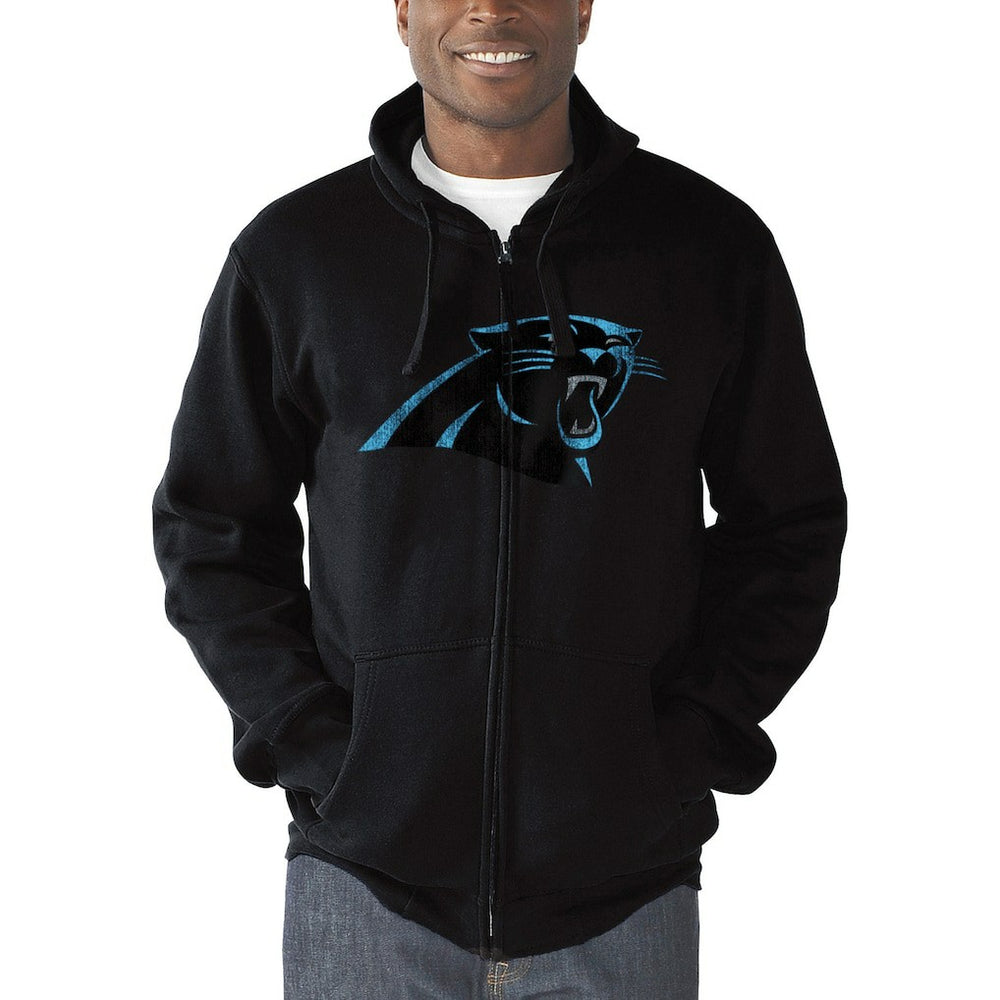 Carolina Panthers G-III Sports by Carl Banks Primary Logo Full-Zip Hoodie - Black Hoodies