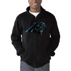 Carolina Panthers G-III Sports by Carl Banks Primary Logo Full-Zip Hoodie - Black Hoodies