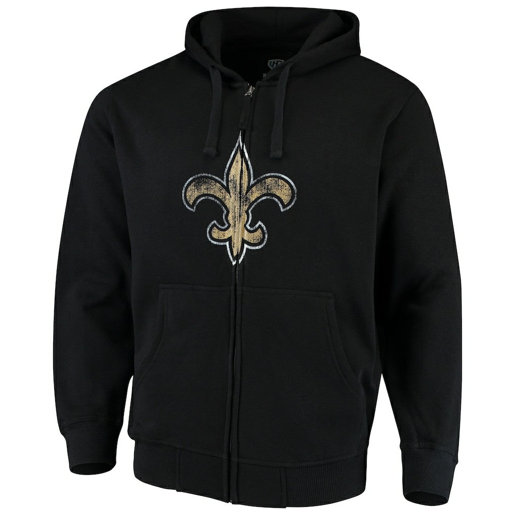 New Orleans Saints G-III Sports by Carl Banks Primary Logo Full-Zip Hoodie - Black Hoodies
