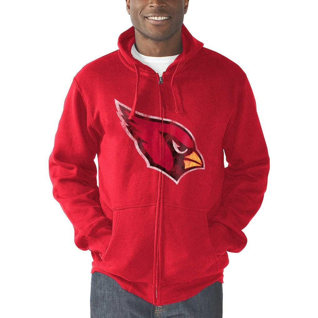 Arizona Cardinals G-III Sports by Carl Banks Primary Logo Full-Zip Hoodie - Cardinal Hoodies