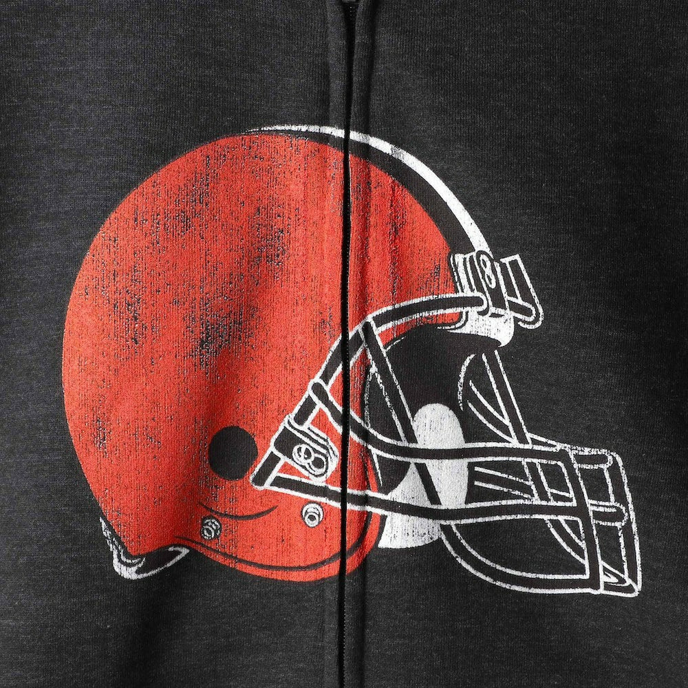 Cleveland Browns G-III Sports by Carl Banks Primary Logo Full-Zip Hoodie - Charcoal Hoodies