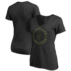Cleveland Cavaliers Women's Liberty V-Neck T-Shirt Black
