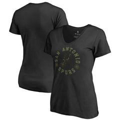 San Antonio Spurs Women's Liberty V-Neck T-Shirt Black