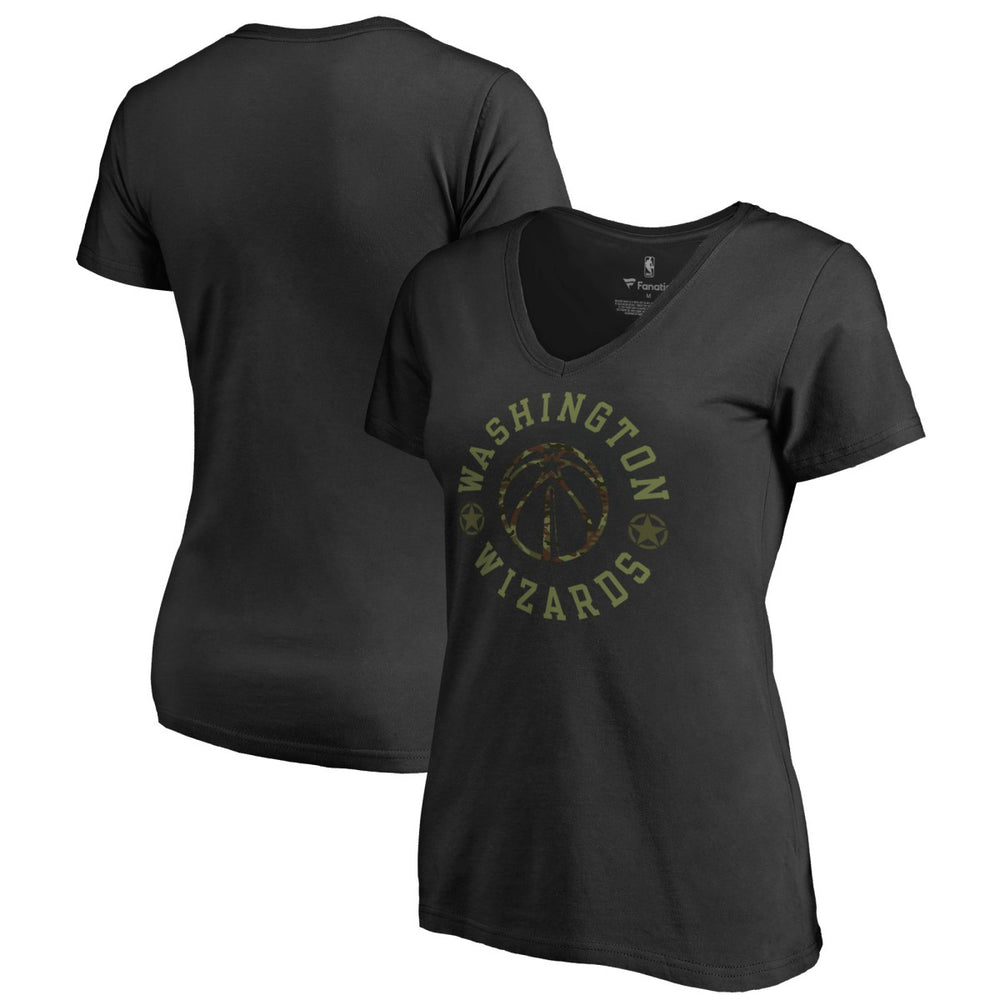 Washington Wizards Women's Liberty V-Neck T-Shirt Black outlet